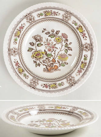 Dorset Brown Multicolor (Smooth) Large Rim Soup Bowl