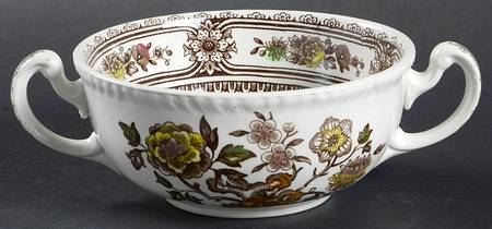 Dorset Brown Multicolor (Smooth) Flat Cream Soup Bowl