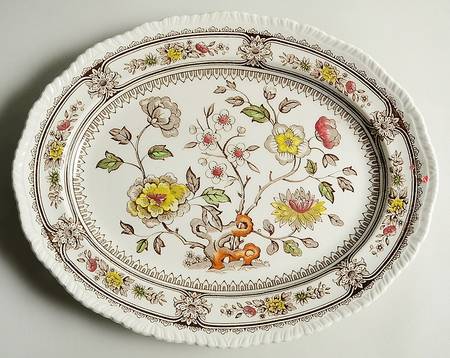 Dorset Brown Multicolor (Smooth) 12" Oval Serving Platter