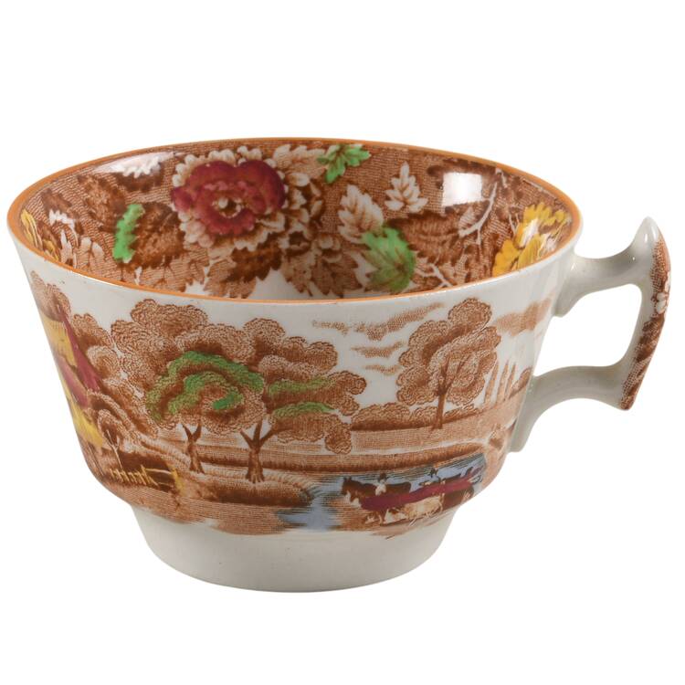 English Scenery Light Brown Multicolor Snack Cup