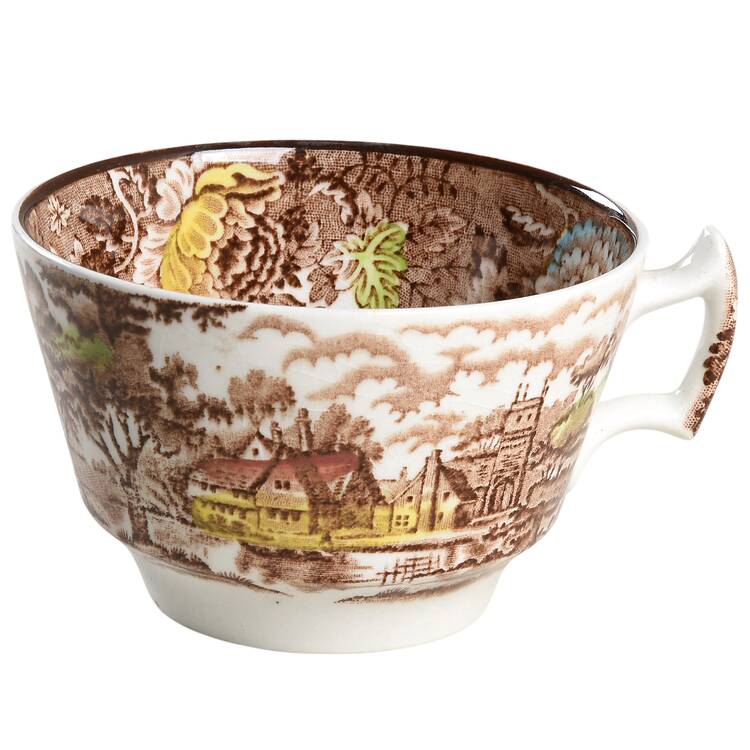 English Scenery Light Brown Multicolor Snack Cup