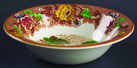 English Scenery Light Brown Multicolor Coupe Cereal Bowl