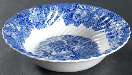 English Scenery Blue (Urn Backstamp, Swirl) 8" Round Vegetable Bowl