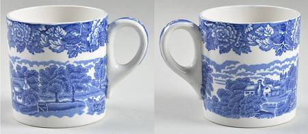 English Scenery Blue (Old Backstamp, Smooth) Mug