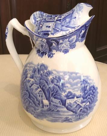 English Scenery Blue (Old Backstamp, Smooth) Cosy Pot & Lid