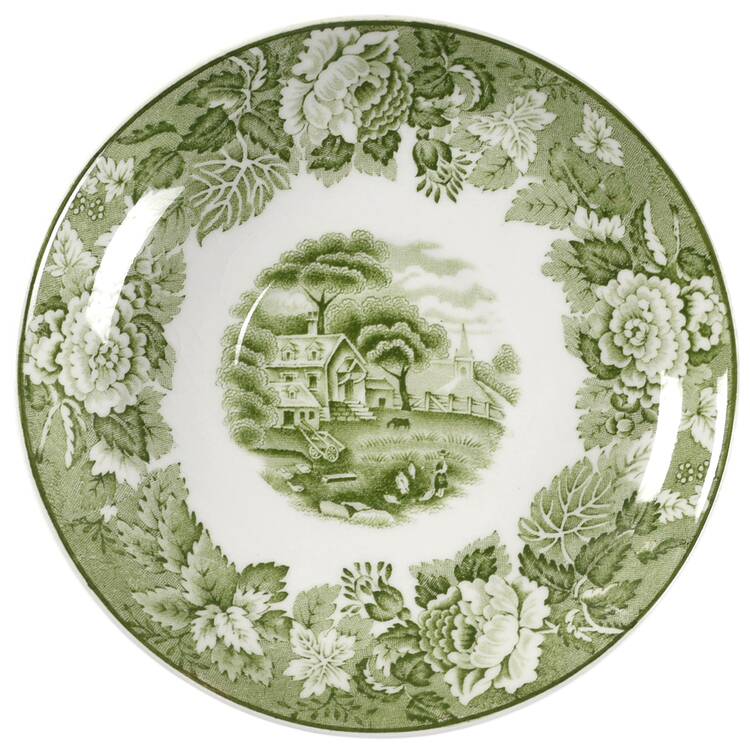 English Scenery Green (Smooth) Saucer for Oversized Cup