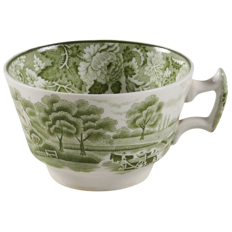 English Scenery Green (Smooth) Flat Cup