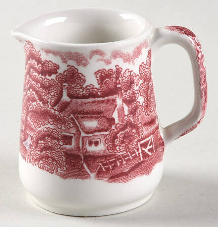 English Scenery Pink (Older, Smooth) Individual Creamer