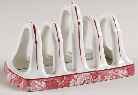 English Scenery Pink (Older, Smooth) 4 Slice Toast Server
