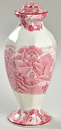 English Scenery Pink (Older, Smooth) Sugar Shaker