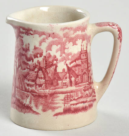 English Scenery Pink (Older, Smooth) Individual Creamer