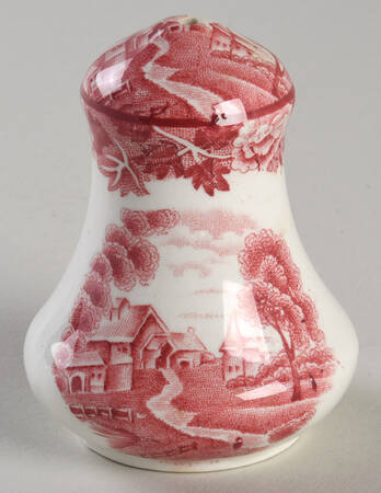 English Scenery Pink (Older, Smooth) Salt Shaker