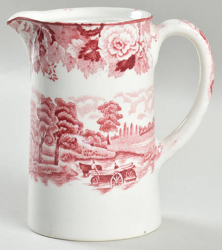 English Scenery Pink (Older, Smooth) Large Syrup No Lid