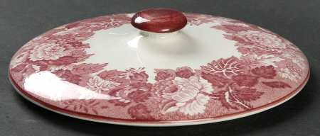 English Scenery Pink (Older, Smooth) Round Box & Lid