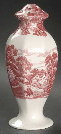 English Scenery Pink (Older, Smooth) Sugar Shaker