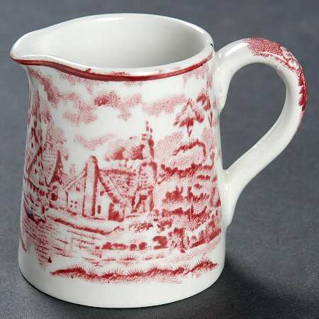 English Scenery Pink (Older, Smooth) Individual Creamer