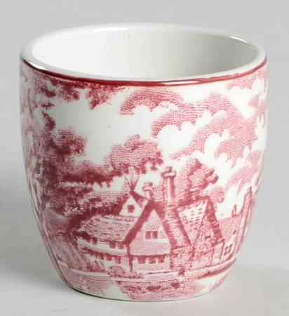 English Scenery Pink (Older, Smooth) Single Egg Cup