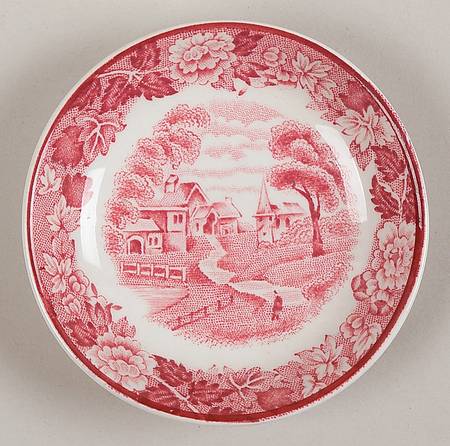 English Scenery Pink (Older, Smooth) Butter Pat