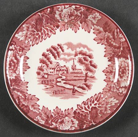 English Scenery Pink (Older, Smooth) Coaster