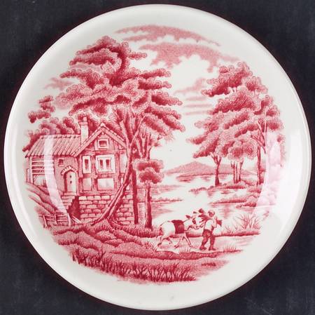 English Scenery Pink (Older, Smooth) Coaster