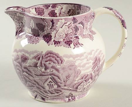 English Scenery Purple 16 Oz Pitcher