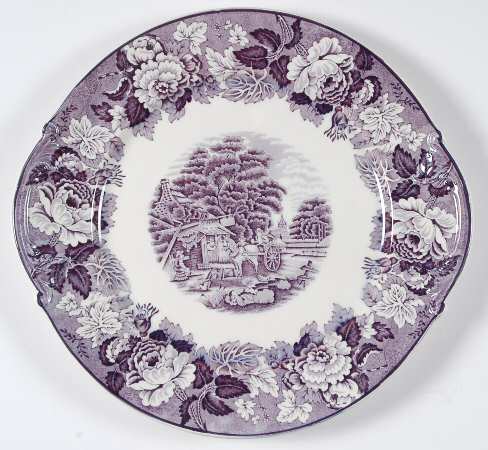 English Scenery Purple Underplate for Tureen