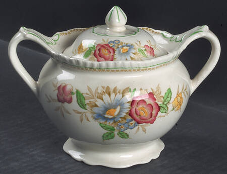 Field Rose Sugar Bowl & Lid