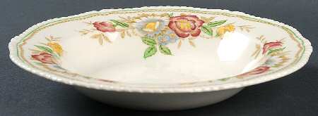 Field Rose Rim Soup Bowl