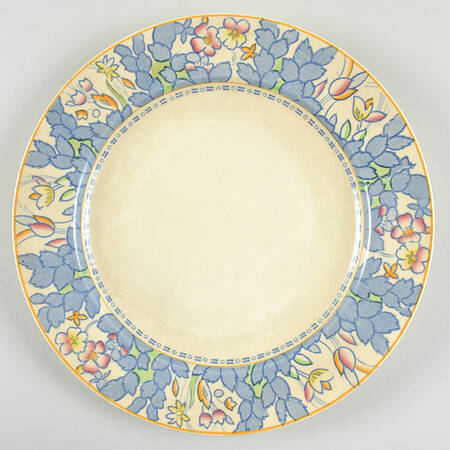Forest Flowers Blue Multicolor Chop Plate (Round Platter)