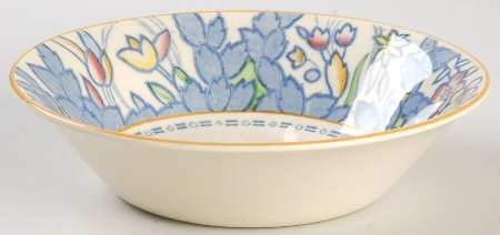 Forest Flowers Blue Multicolor Coupe Cereal Bowl