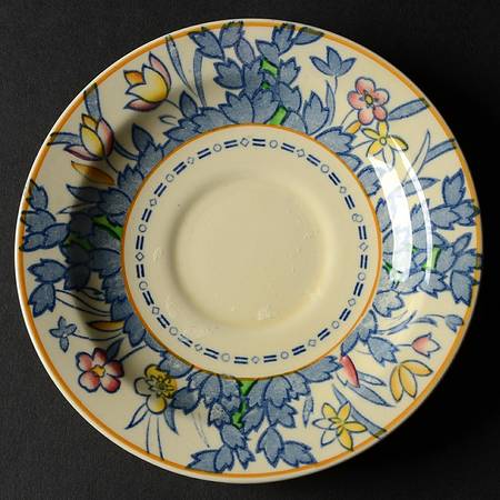 Forest Flowers Blue Multicolor Saucer