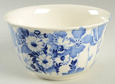 Gay Day Blue (Scalloped) Cranberry Bowl
