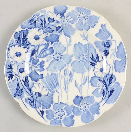 Gay Day Blue (Scalloped) Dessert/Pie Plate