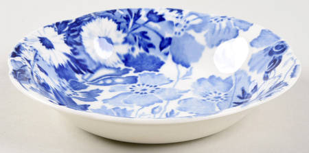 Gay Day Blue (Scalloped) Rim Fruit/Dessert (Sauce) Bowl