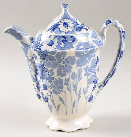 Gay Day Blue (Scalloped) Small Coffee Pot & Lid