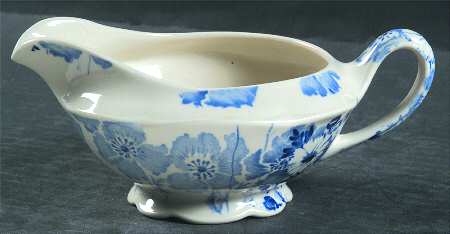 Gay Day Blue (Scalloped) Gravy Boat