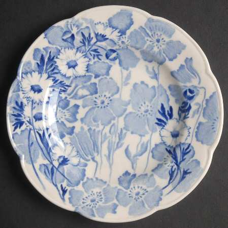 Gay Day Blue (Scalloped) Bread & Butter Plate