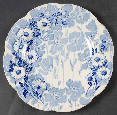 Gay Day Blue (Scalloped) Luncheon Plate