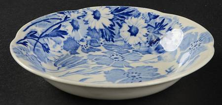 Gay Day Blue (Scalloped) Fruit/Dessert (Sauce) Bowl