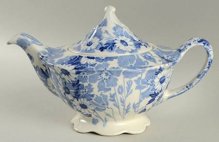 Gay Day Blue (Scalloped) Teapot & Lid