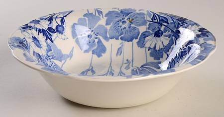 Gay Day Blue (Scalloped) 8" Round Vegetable Bowl