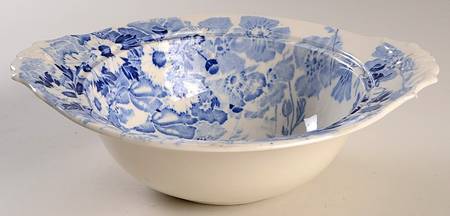 Gay Day Blue (Scalloped) Round Vegetable No Lid