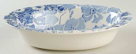 Gay Day Blue (Smooth) 8" Oval Vegetable Bowl