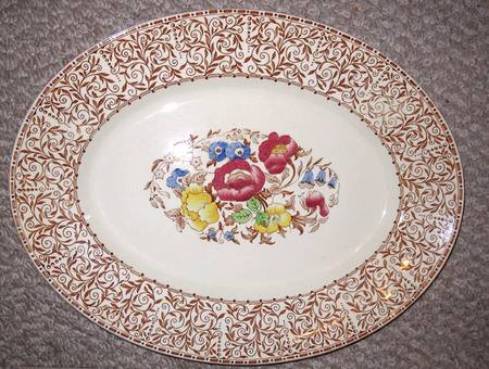 Georgia Brown 16" Oval Serving Platter