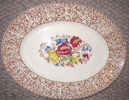 Georgia Brown 15" Oval Serving Platter