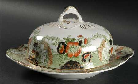 Glenwood Green, Multicolor Round Covered Butter