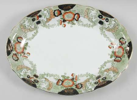 Glenwood Green, Multicolor 16" Oval Serving Platter