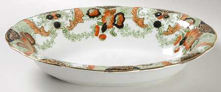 Glenwood Green, Multicolor 10" Oval Vegetable Bowl