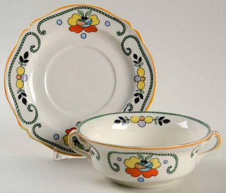Horton Flat Cream Soup Bowl & Saucer Set