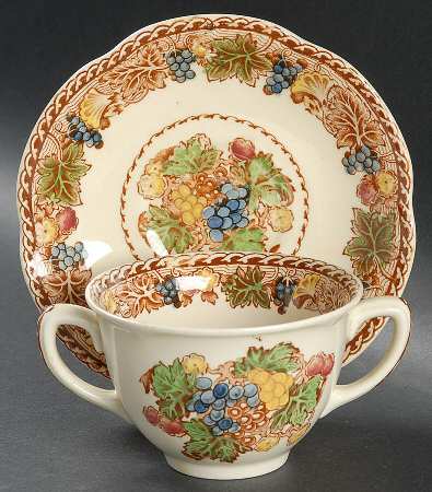 Hyde (Scalloped Edge) Flat Bouillon Cup & Saucer